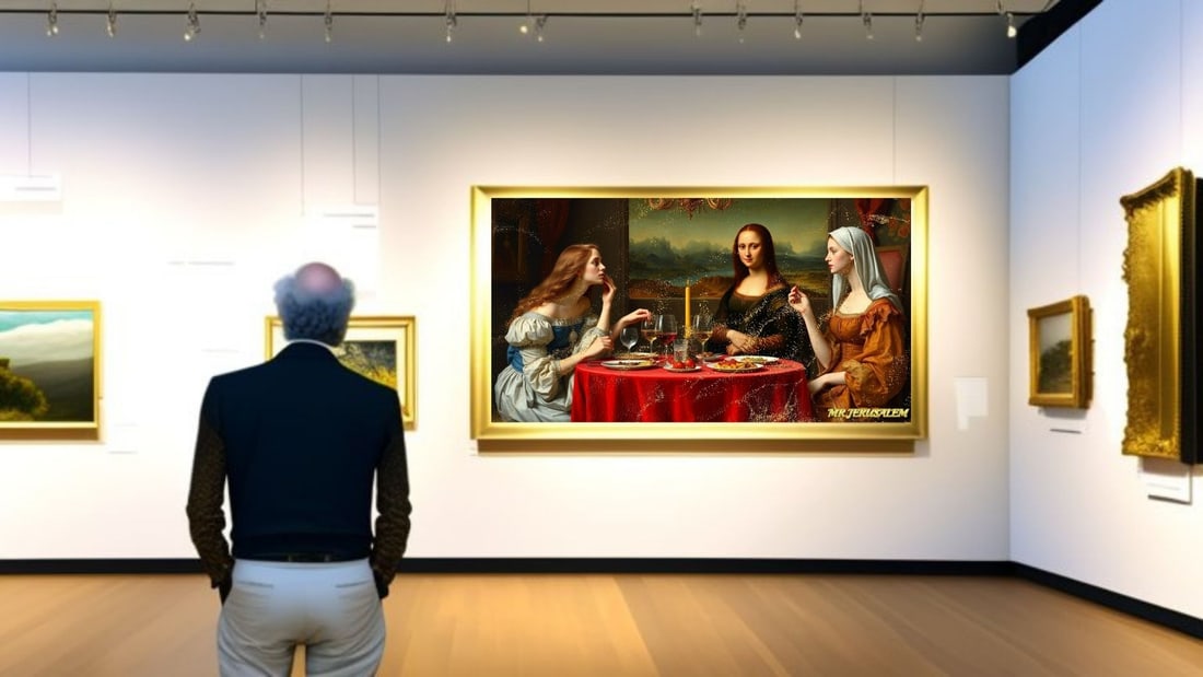 Primavera Botticelli - Dinner With Mona Lisa-D1, Limited Edition of 50 Pieces, Signed & Numbered - 2