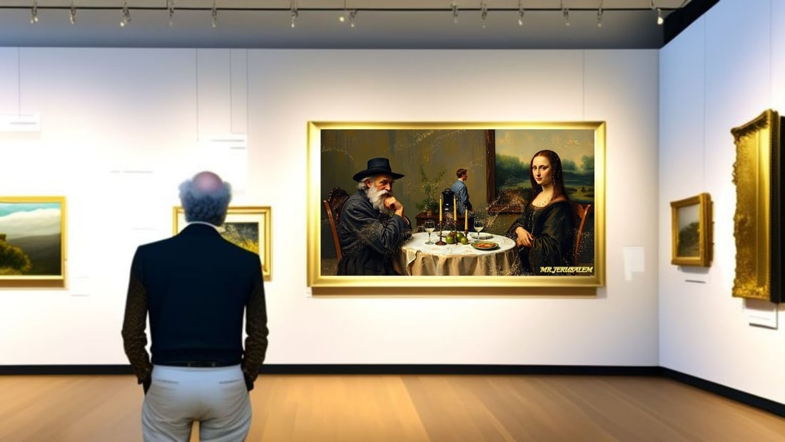 Claude Monet - Dinner With Mona Lisa-D2, Limited Edition of 50 Pieces, Signed & Numbered - 2