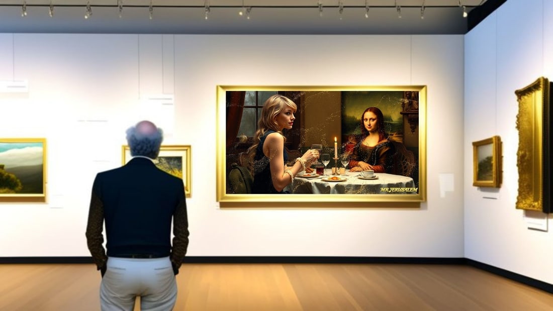 Taylor Swift - Dinner With Mona Lisa-D1, Limited Edition of 50 Pieces, Signed & Numbered - 2