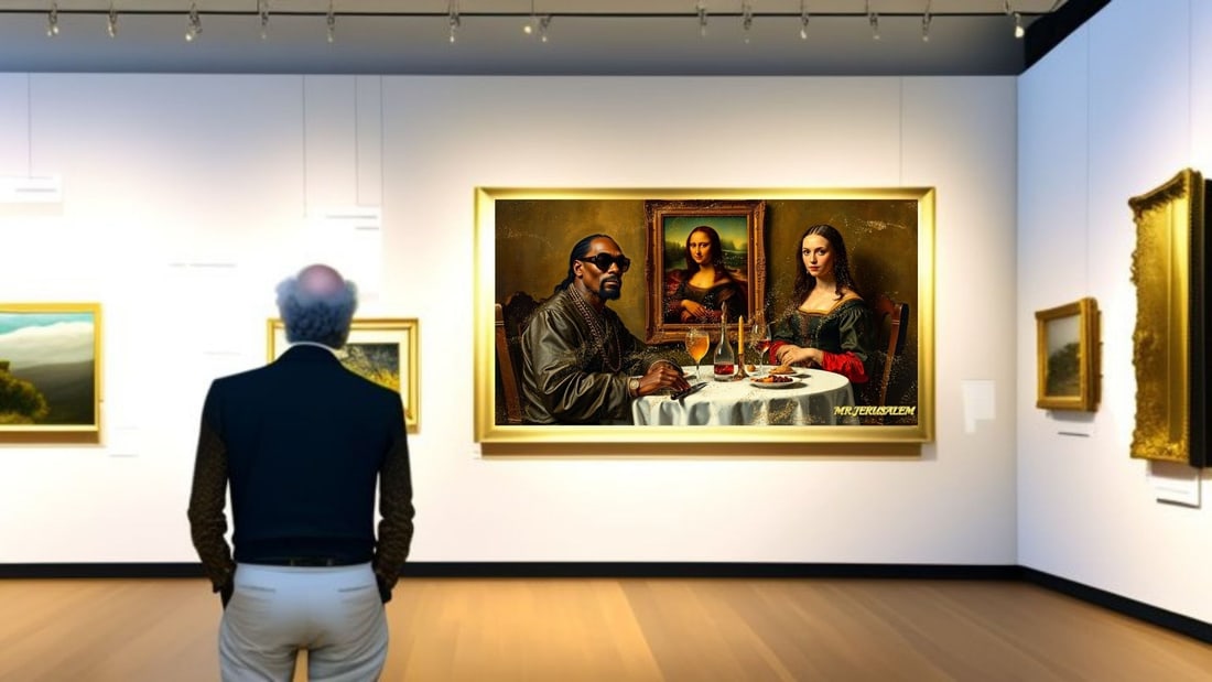 Snoop Dogg - Dinner With Mona Lisa-D1, Limited Edition of 50 Pieces, Signed & Numbered - 2