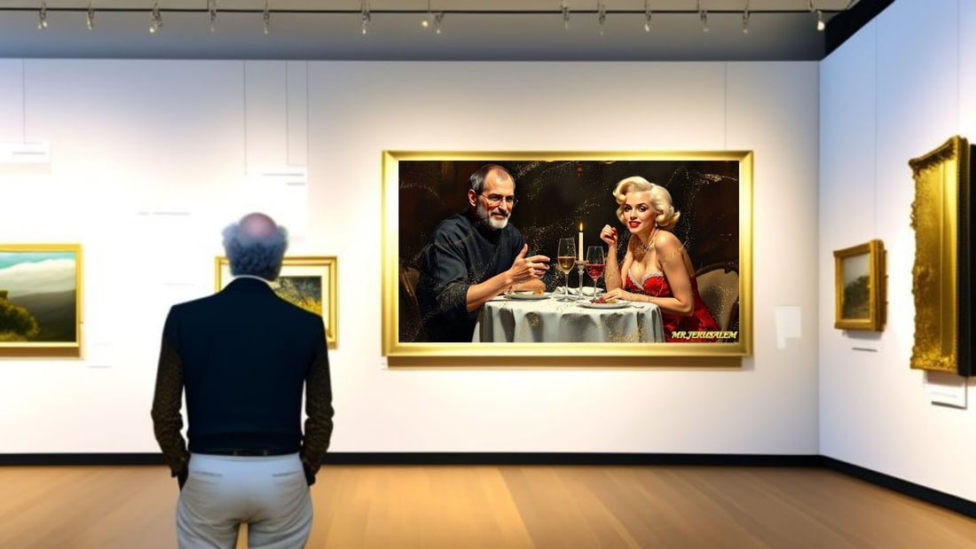 Steve Jobs - Dinner With Marliyn Monroe-D1, Limited Edition of 50 Pieces, Signed & Numbered - 2