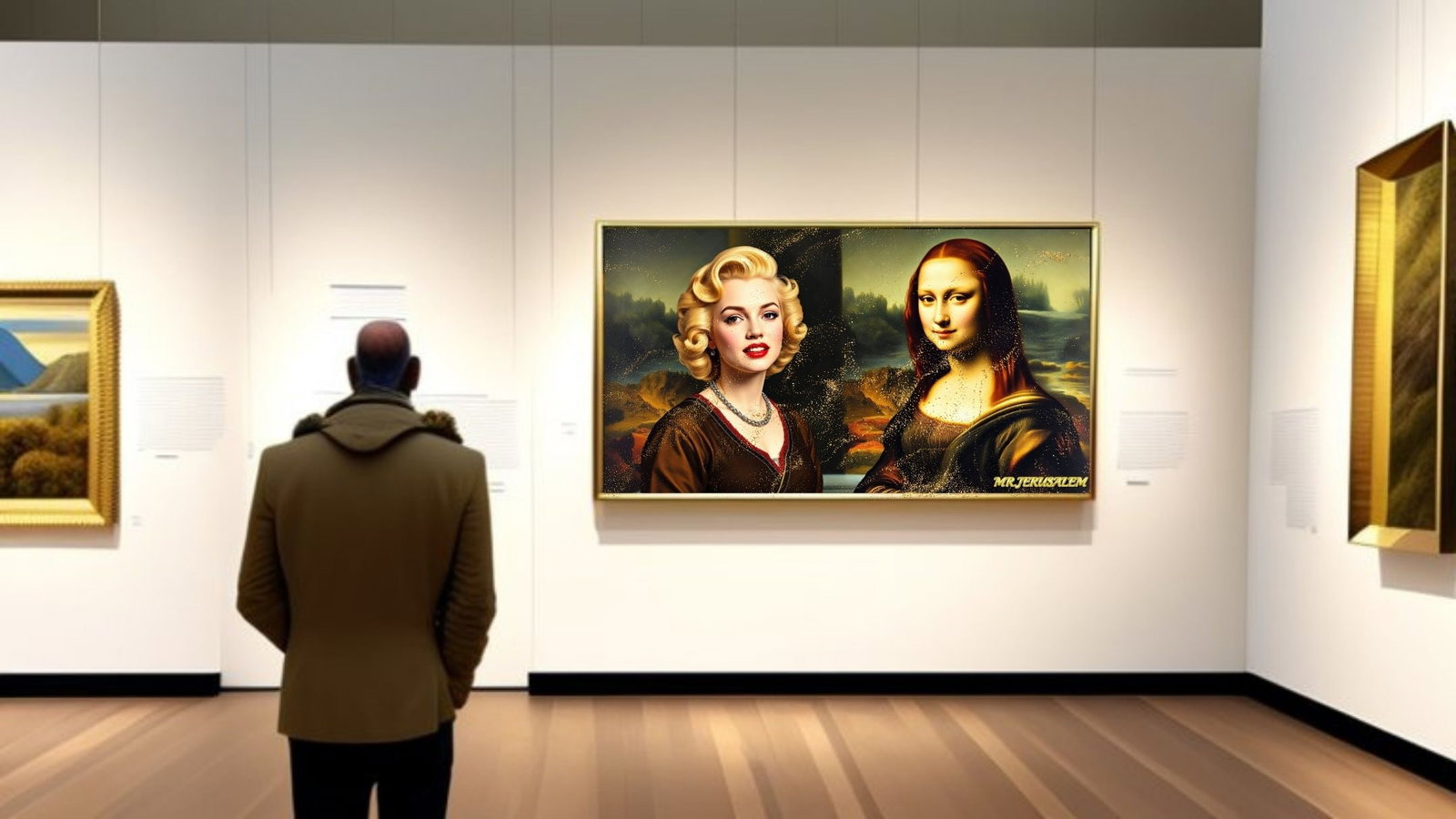 Mona Lisa & Marilyn Monroe-D2, Mix Media, Limited Edition of 50 Pieces Signed and Numbered - 2