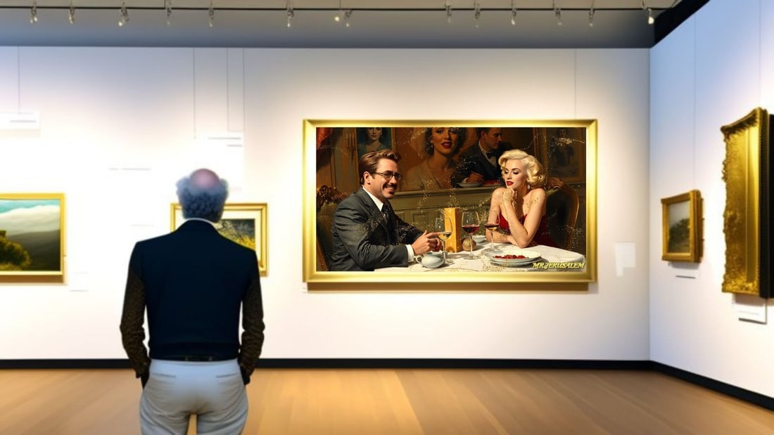 Robert Downey Jr - Dinner With Marliyn Monroe-D1, Limited Edition of 50 Pieces, Signed & Numbered - 2