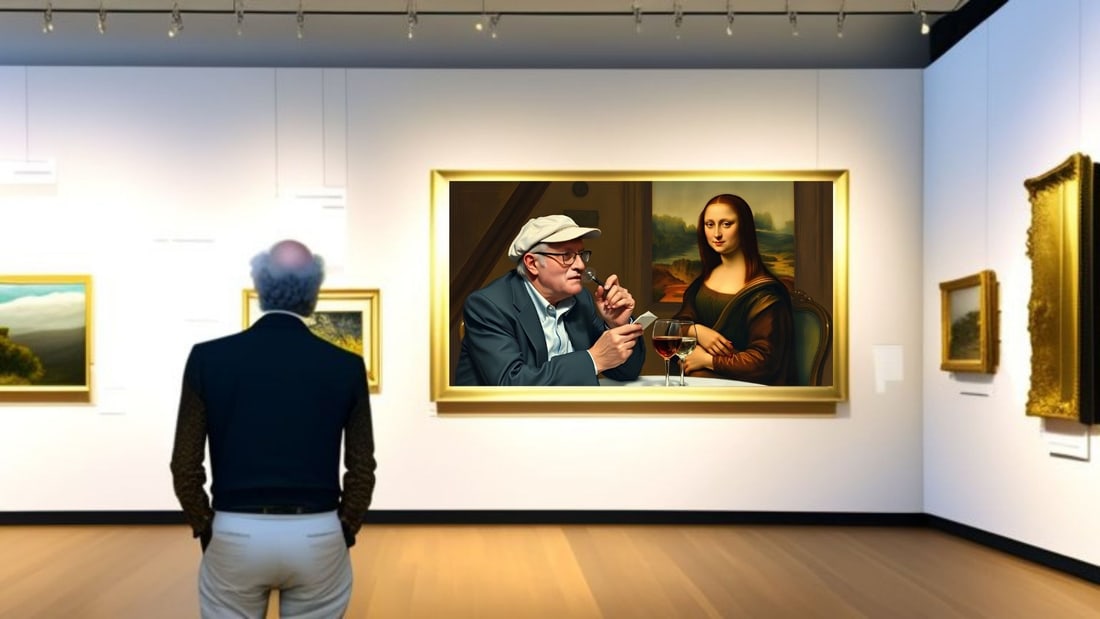 David Hockney - Dinner With Mona Lisa-D1, Limited Edition of 50 Pieces, Signed & Numbered - 2