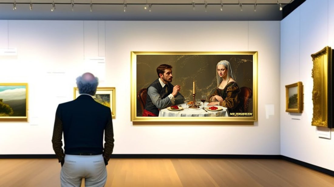 Auguste Renoir - Dinner With Mona Lisa- D1, Limited Edition of 50 Pieces, Signed & Numbered - 2