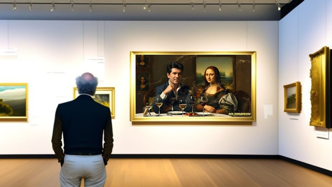 Simon Cowell - Dinner With Mona Lisa-D2, Limited Edition of 50 Pieces, Signed & Numbered - 2