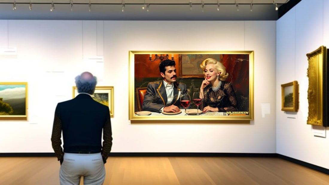 Freddie Mercury - Dinner With Marilyn Monroe-D1, Limited Edition of 50 Pieces, Signed & Numbered - 2