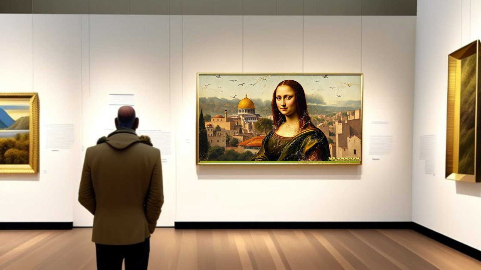 Mona Lisa- In Jerusalem, Mixed Media,Limited Edition of 50 Pieces, Signed & Numbered, - 2