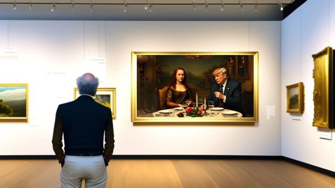 Donald Trump - Dinner With Mona Lisa-D2, Limited Edition of 50 Pieces, Signed & Numbered - 2