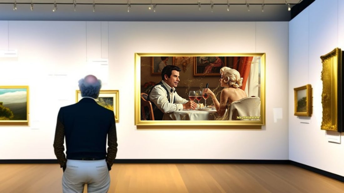 John Travolta - Dinner With Marilyn Monroe-D1, Limited Edition of 50 Pieces, Signed & Numbered - 2