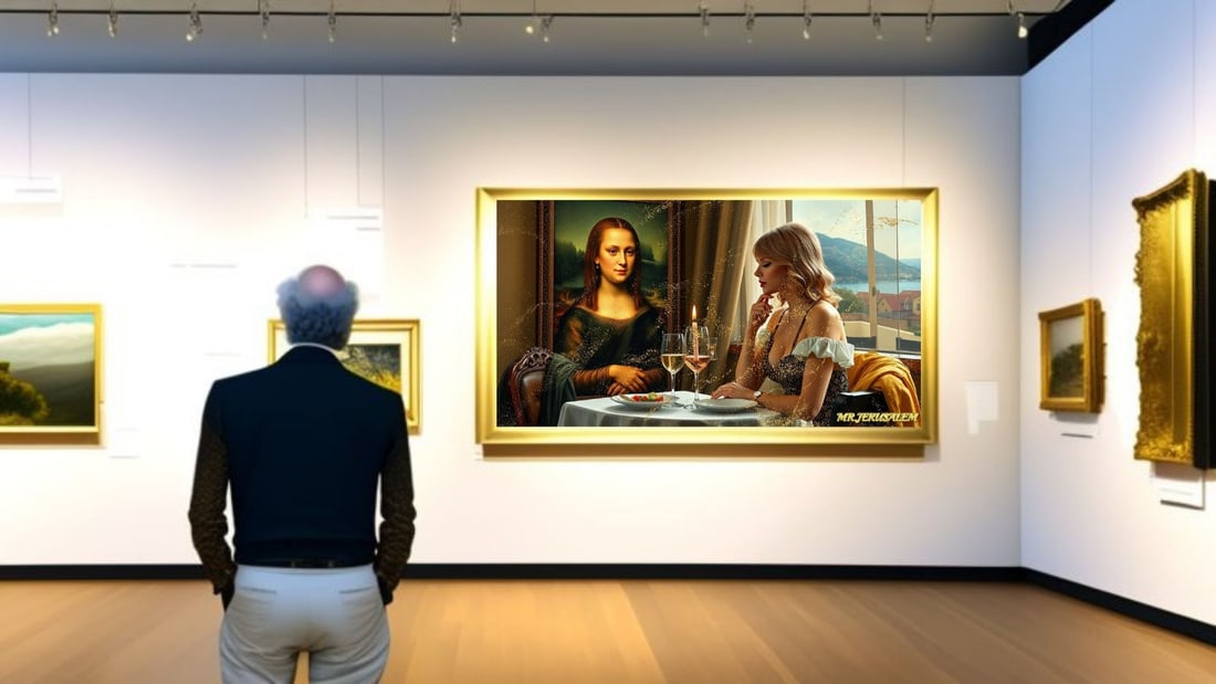 Taylor Swift - Dinner With Mona Lisa-D2, Limited Edition of 50 Pieces, Signed & Numbered - 2