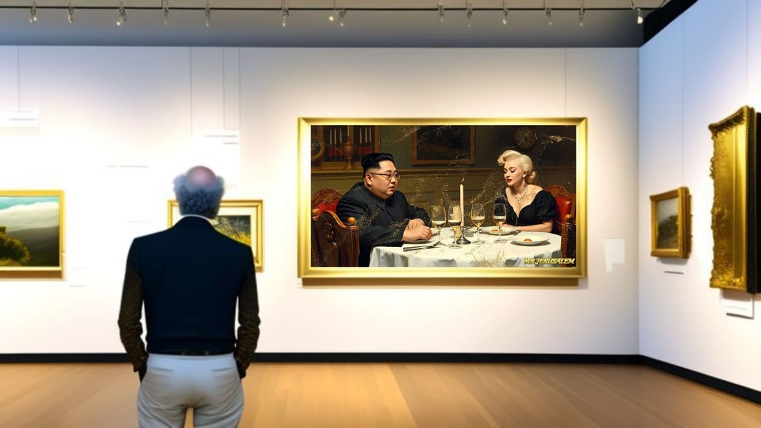 Kim Jong-il - Dinner With Marilyn Monroe-D1, Limited Edition of 50 Pieces, Signed & Numbered - 2