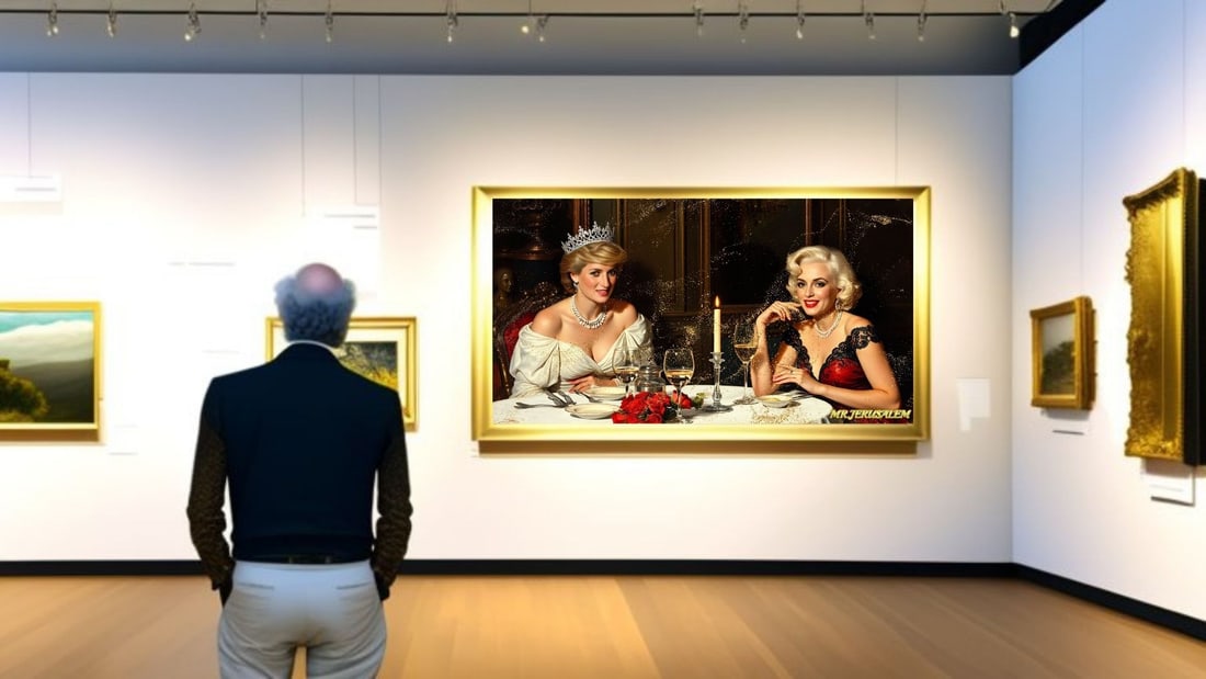 Princess Diana - Dinner With Marliyn Monroe-D1, Limited Edition of 50 Pieces, Signed & Numbered - 2