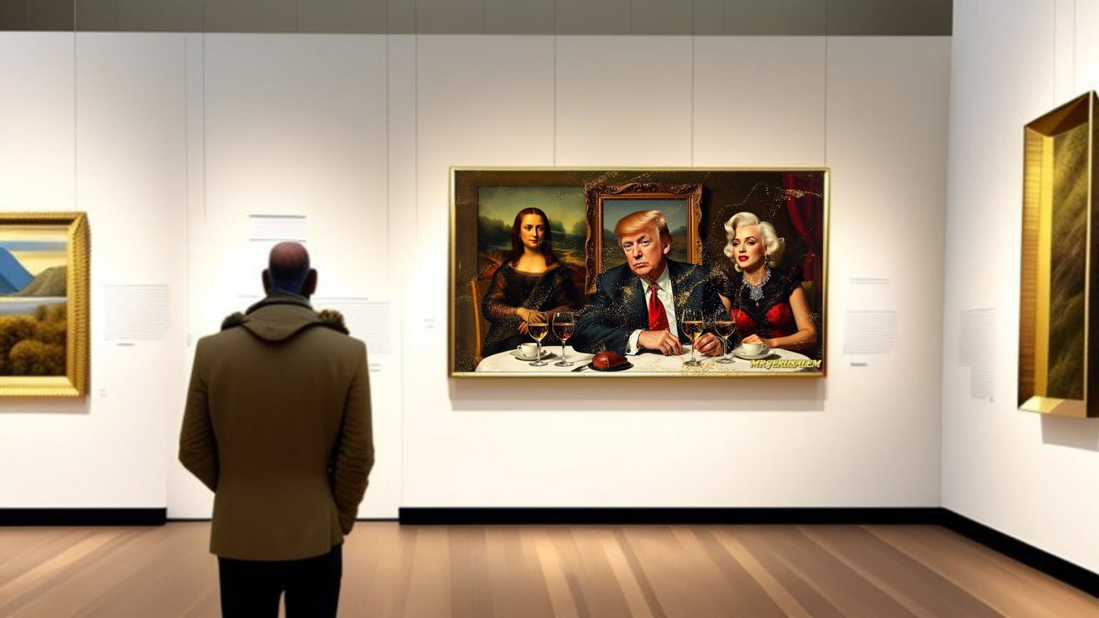 Donald Trump Dinner With Mona Lisa & Marilyn Monroe-D2, Limited Edition of 50 Pieces - 2