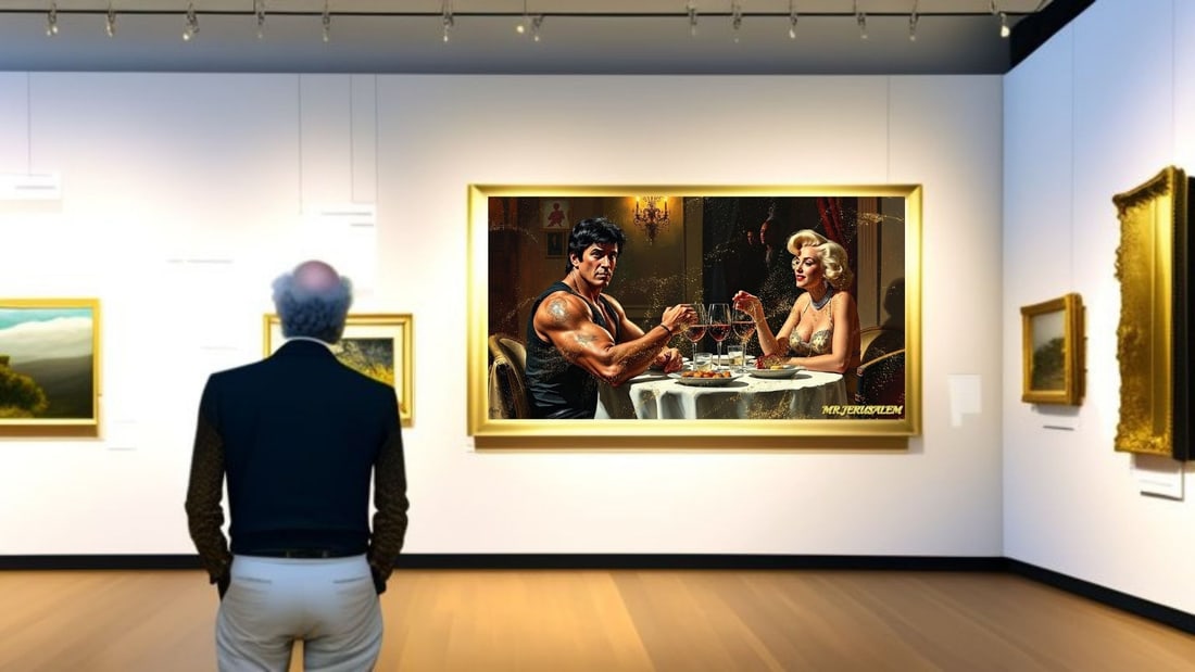 Sylvester Stallone - Dinner With Marilyn Monroe-D2, Limited Edition of 50 Pieces, Signed & Numbered - 2