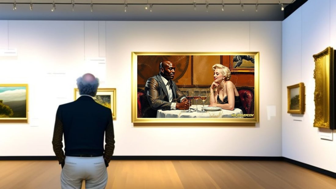 Michael Jordan - Dinner With Marilyn Monroe-D2, Limited Edition of 50 Pieces, Signed & Numbered - 2