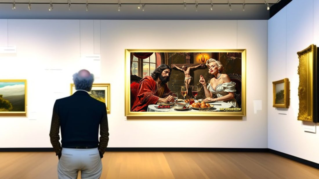 Jesus Christ - Dinner With Marilyn Monroe-D2, Limited Edition of 50 Pieces Signed & Numbered - 2