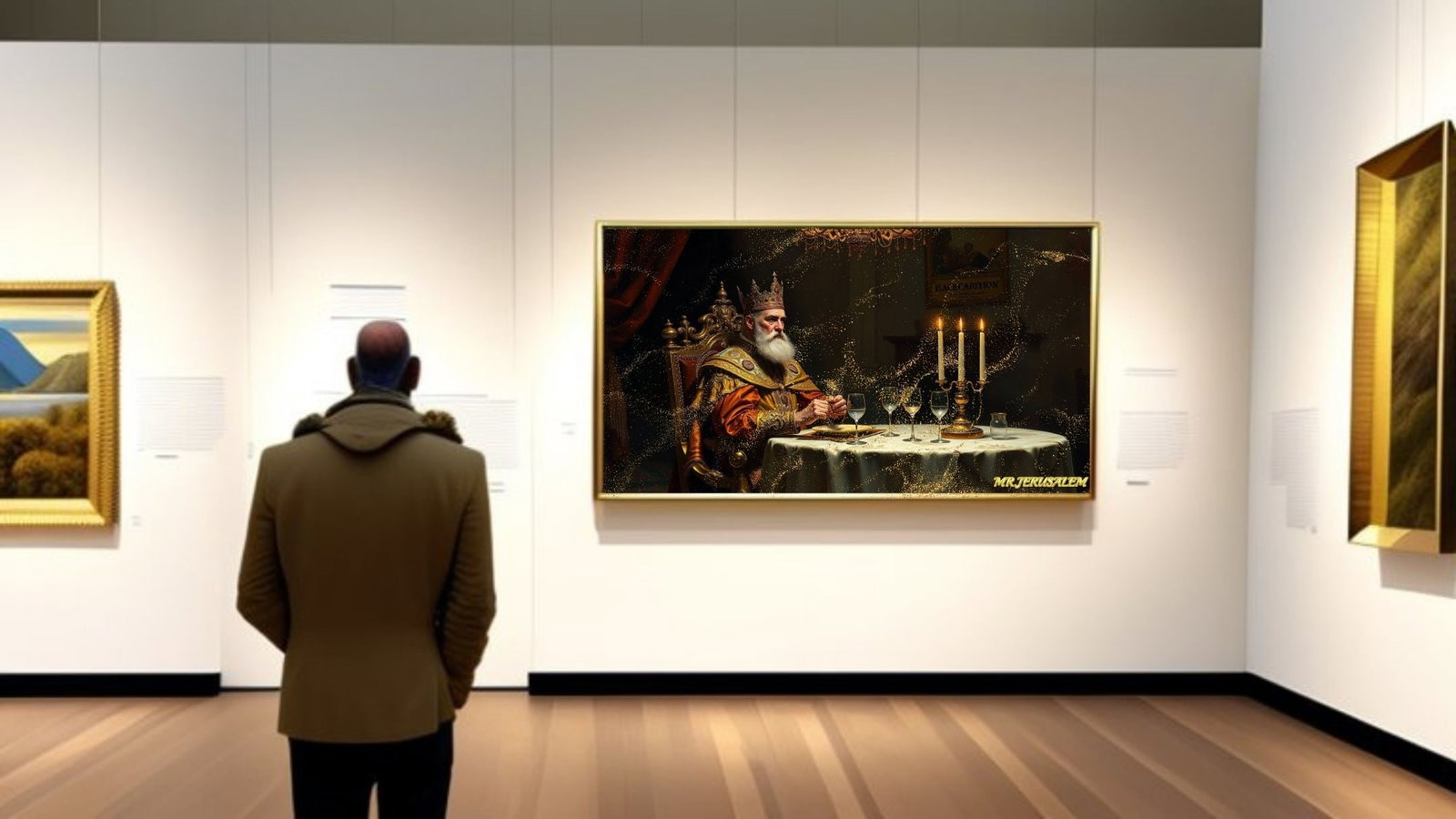 King Dinner Alone-D2, Canvas Mixed Media, Limited Edition of 50 Pieces Signed and Numbered - 2