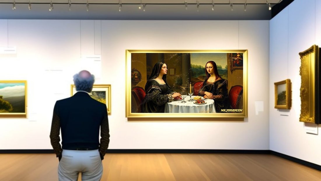 Mary Magdalene - Dinner With Mona Lisa-D1, Limited Edition of 50 Pieces, Signed & Numbered - 2
