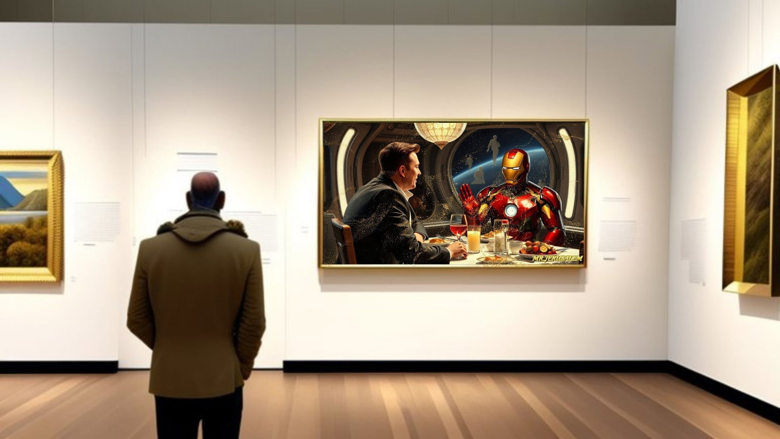 Elon Musk Dinner With Ironman-D1, Limited Edition of 50 Pieces - 2