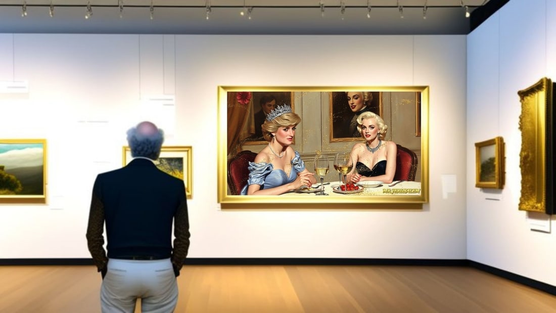 Princess Diana - Dinner With Marliyn Monroe-D2, Limited Edition of 50 Pieces, Signed & Numbered - 2