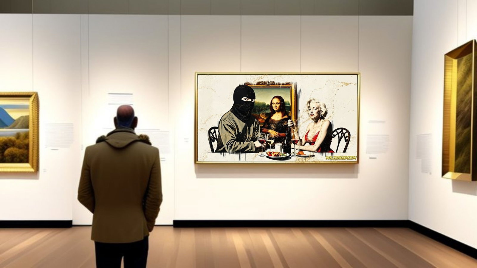 Banksy Dinner With Mona Lisa & Marilyn Monroe-D2, Limited Edition of 50 Pieces - 2