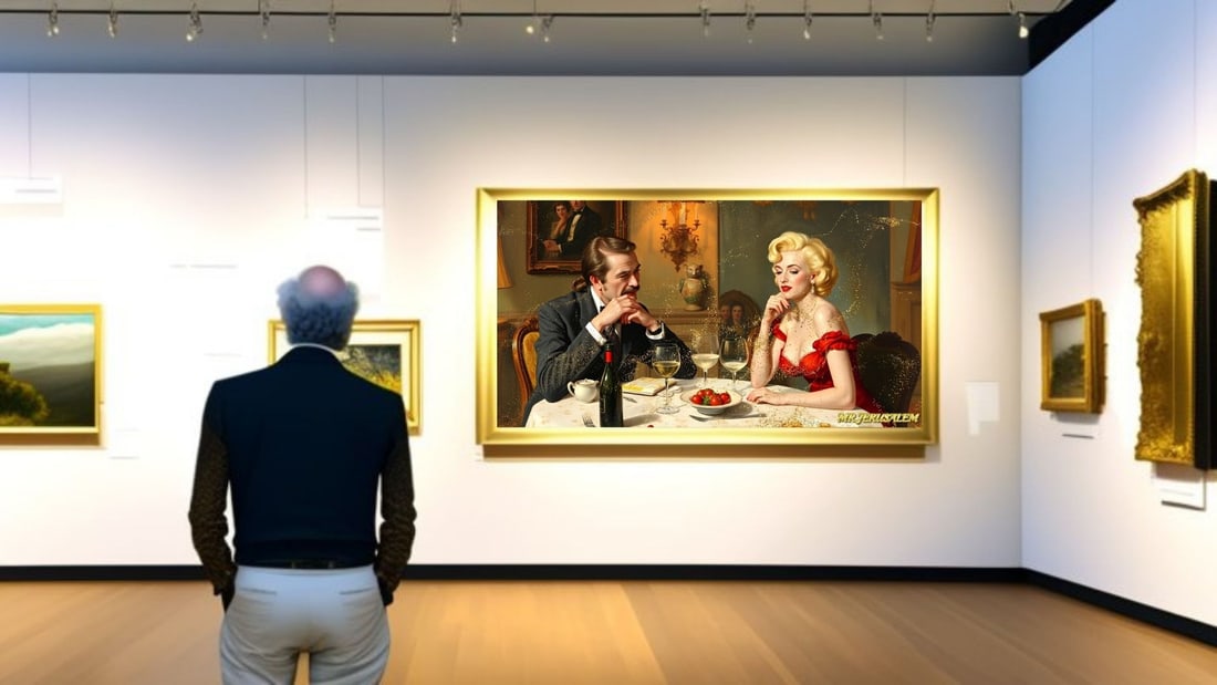 Auguste Renoir- Dinner With Marilyn Monroe- D2, Limited Edition of 50 Pieces, Signed & Numbered - 2
