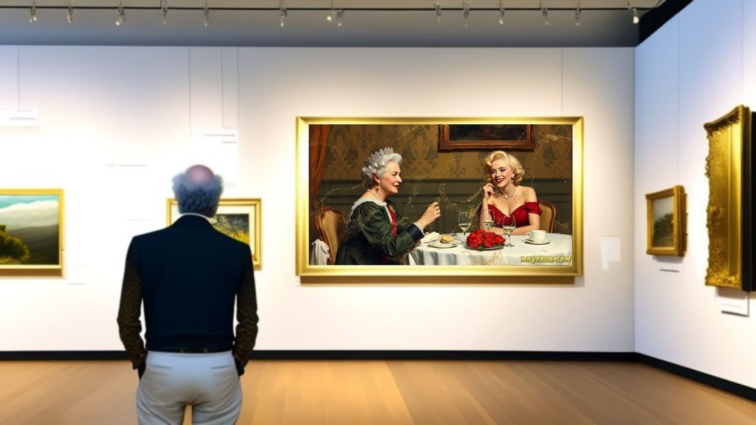 Queen Elizabeth II - Dinner With Marliyn Monroe-D1, Limited Edition of 50 Pieces, Signed & Numbered - 2