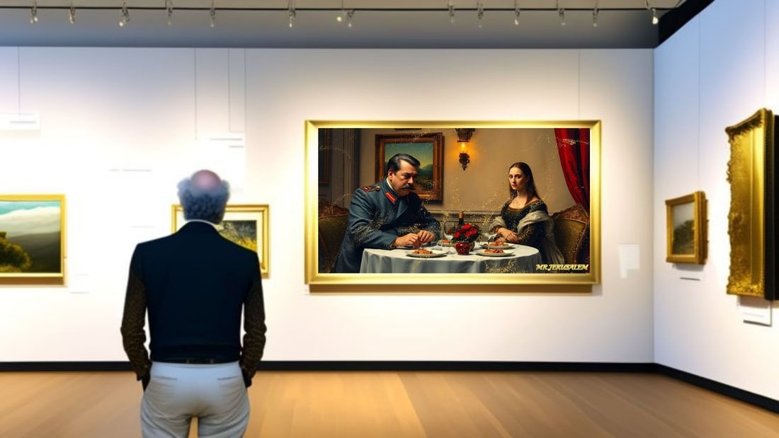 Joseph Stalin - Dinner With Mona Lisa-D1, Limited Edition of 50 Pieces, Signed & Numbered - 2