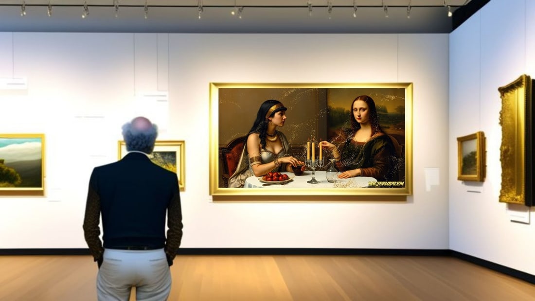 Cleopatra - Dinner With Mona Lisa-D2, Limited Edition of 50 Pieces, Signed & Numbered - 2