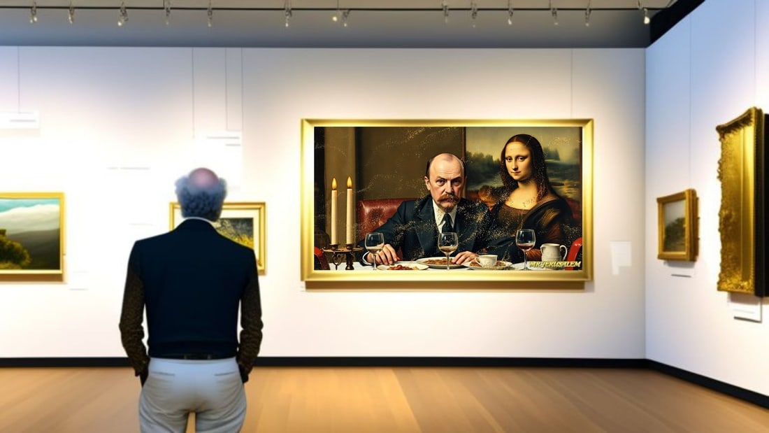 Vladimir Lenin - Dinner With Mona Lisa-D1, Limited Edition of 50 Pieces, Signed & Numbered - 2