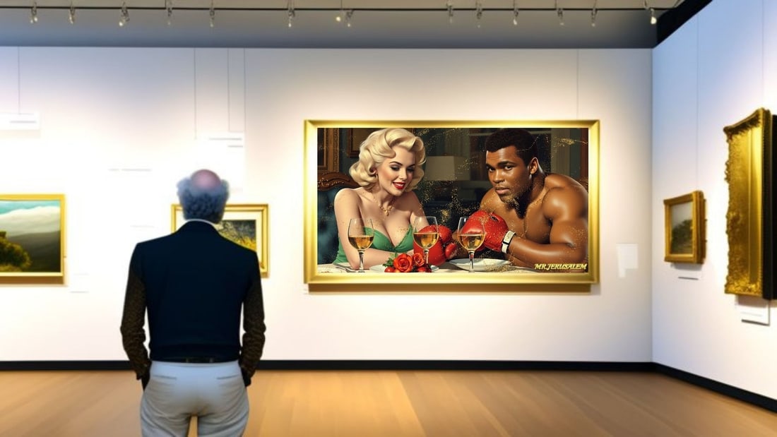 Muhammad Ali - Dinner With Marilyn Monroe-D1, Limited Edition of 50 Pieces, Signed & Numbered - 2