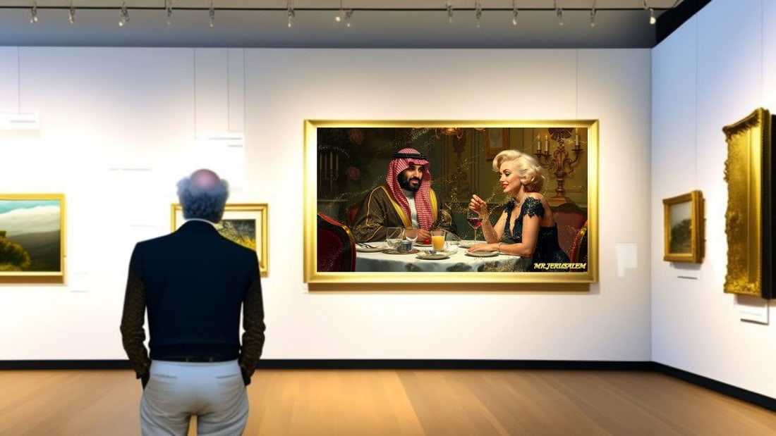 Mohammed bin Salman - Dinner With Marilyn Monroe-D1, Limited Edition of 50 Pieces, Signed & Numbere - 2
