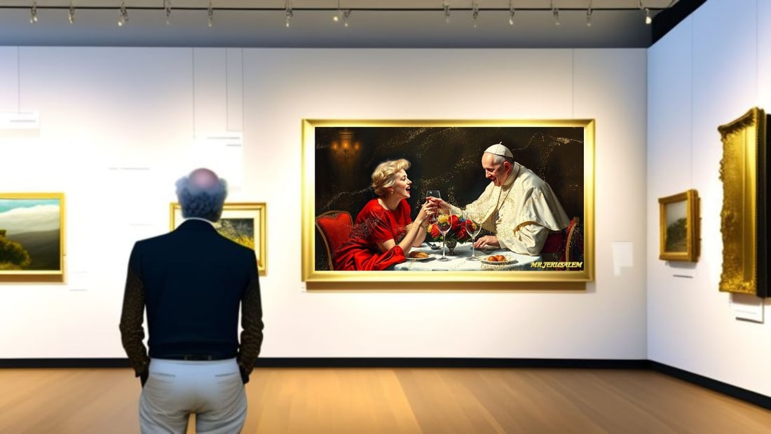 Pope Francis - Dinner With Marilyn Monroe-D1, Limited Edition of 50 Pieces, Signed & Numbered - 2