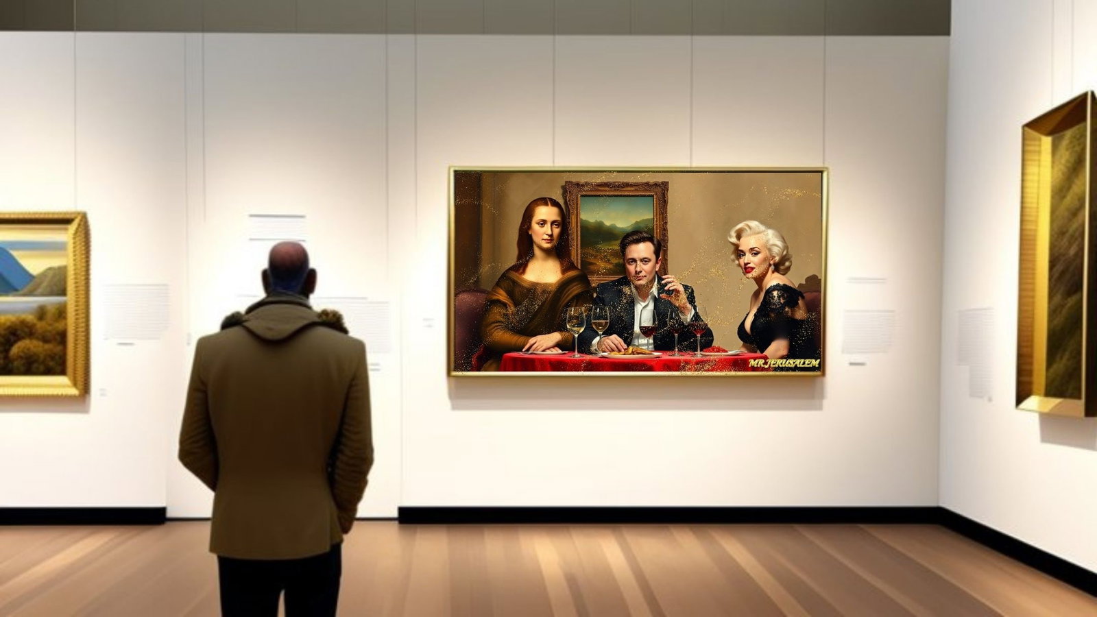 Elon Musk Dinner With Mona Lisa & Marilyn Monroe-D1, Limited Edition of 50 Pieces - 2