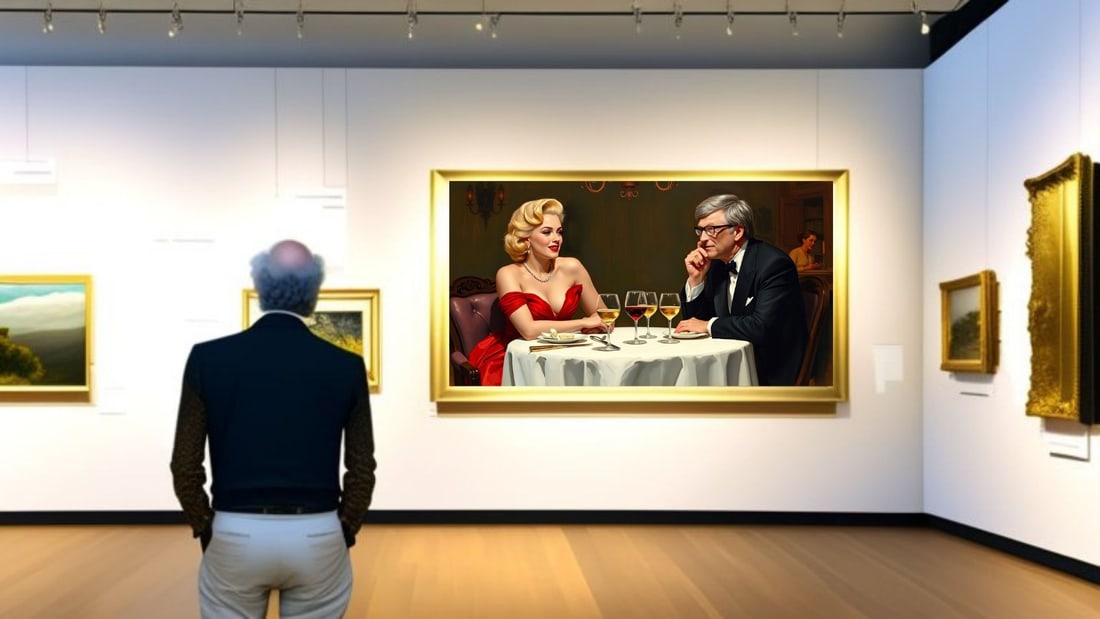 Bill Gates - Dinner With Marilyn Monroe- D1, Limited Edition of 50 Pieces, Signed & Numbered - 2