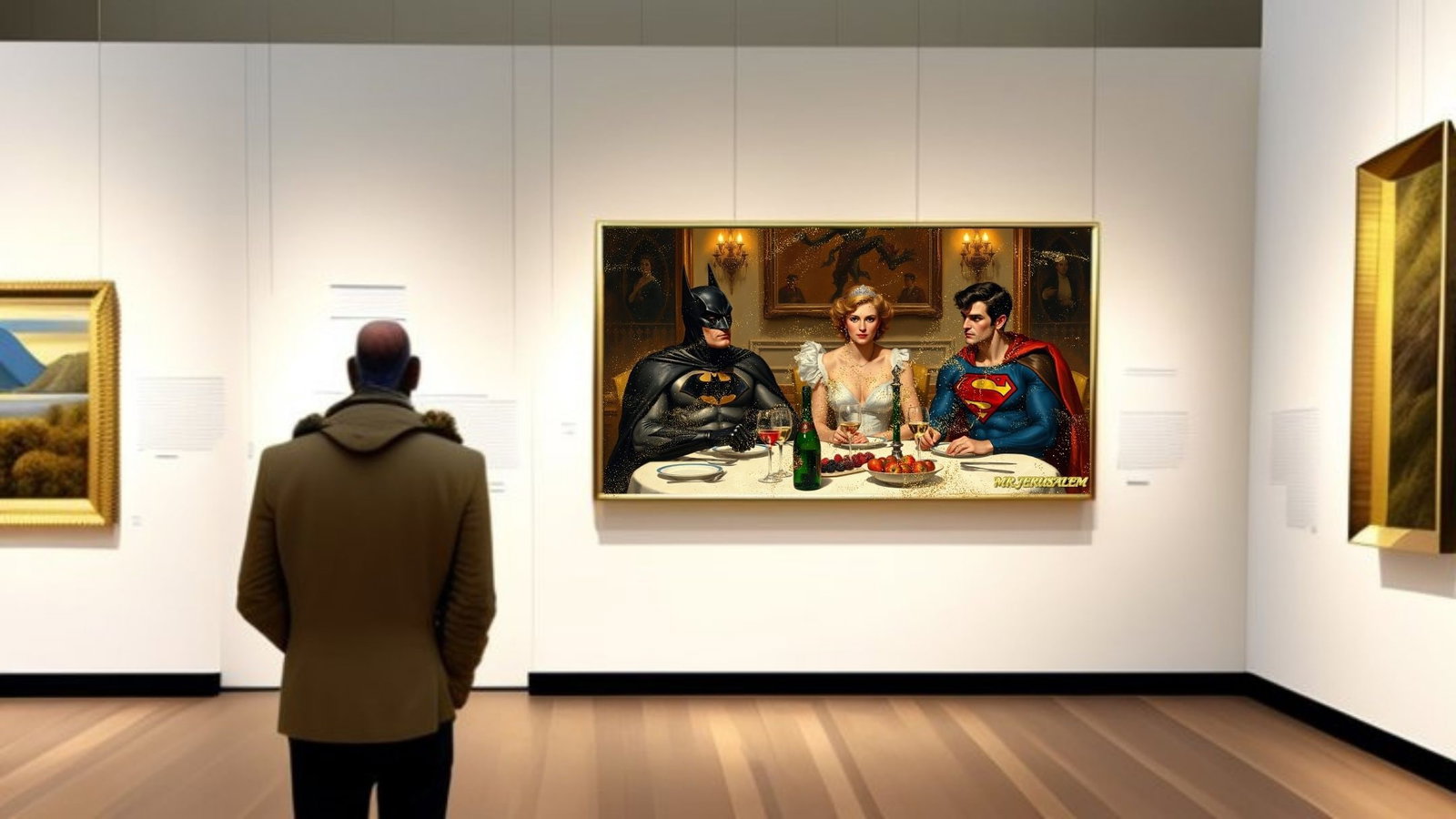 Princess Diana- Dinner With Batman & Superman-D1, Limited Edition of 50 Pieces, Signed and numbered - 2