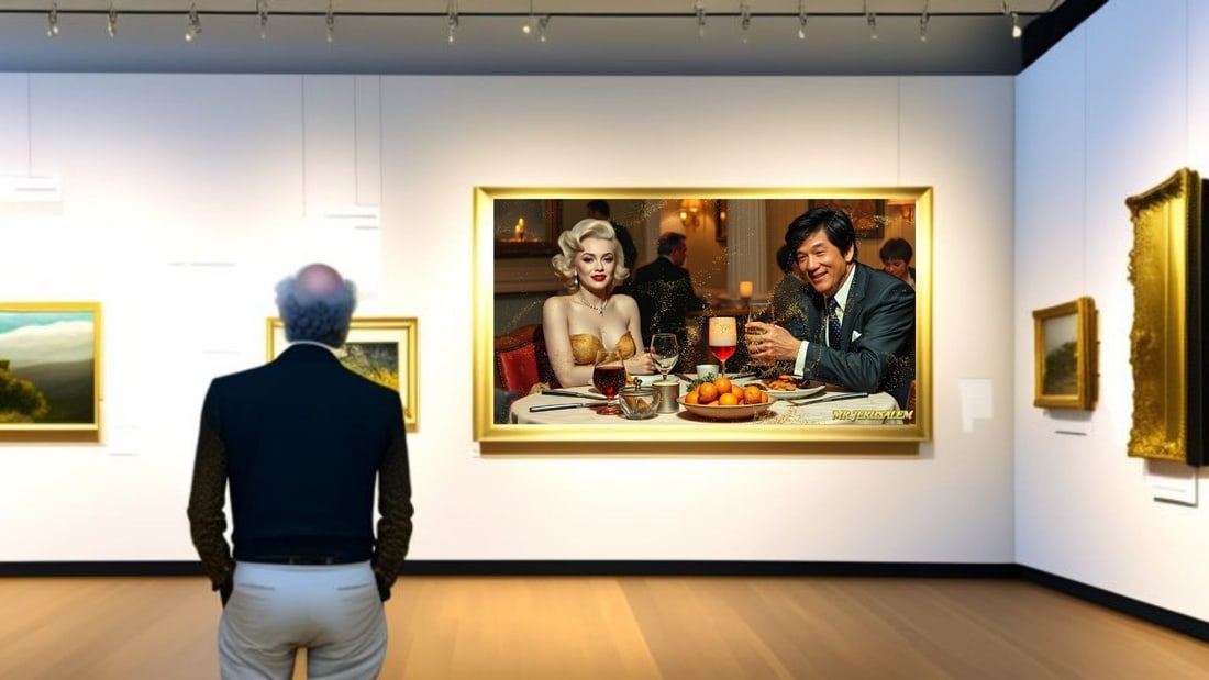 Jackie Chan - Dinner With Marilyn Monroe-D2, Limited Edition of 50 Pieces,Signed & Numbered - 2