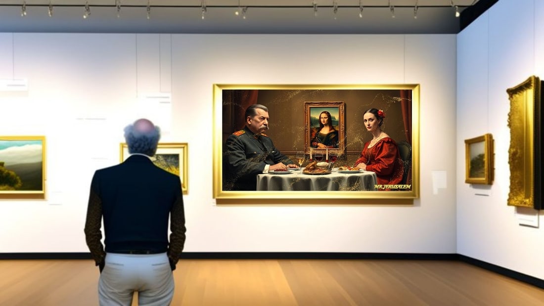 Joseph Stalin - Dinner With Mona Lisa-D2, Limited Edition of 50 Pieces, Signed & Numbered - 2