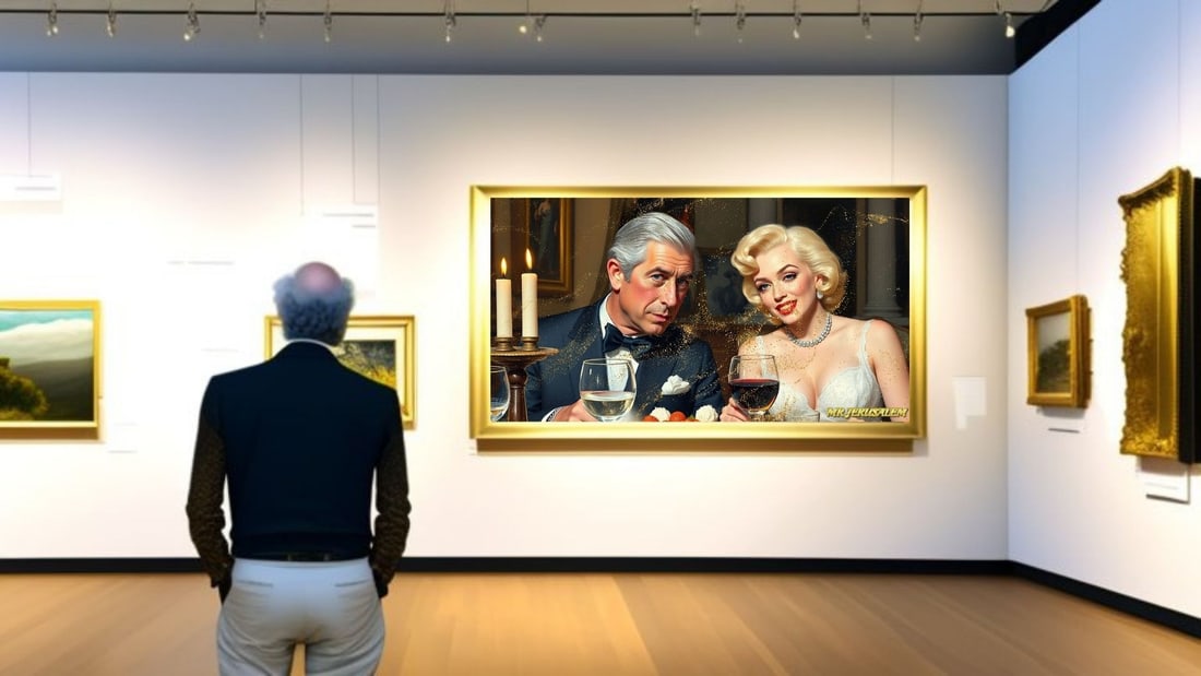 King Charles - Dinner With Marilyn Monroe-D1, Limited Edition of 50 Pieces, Signed & Numbered - 2