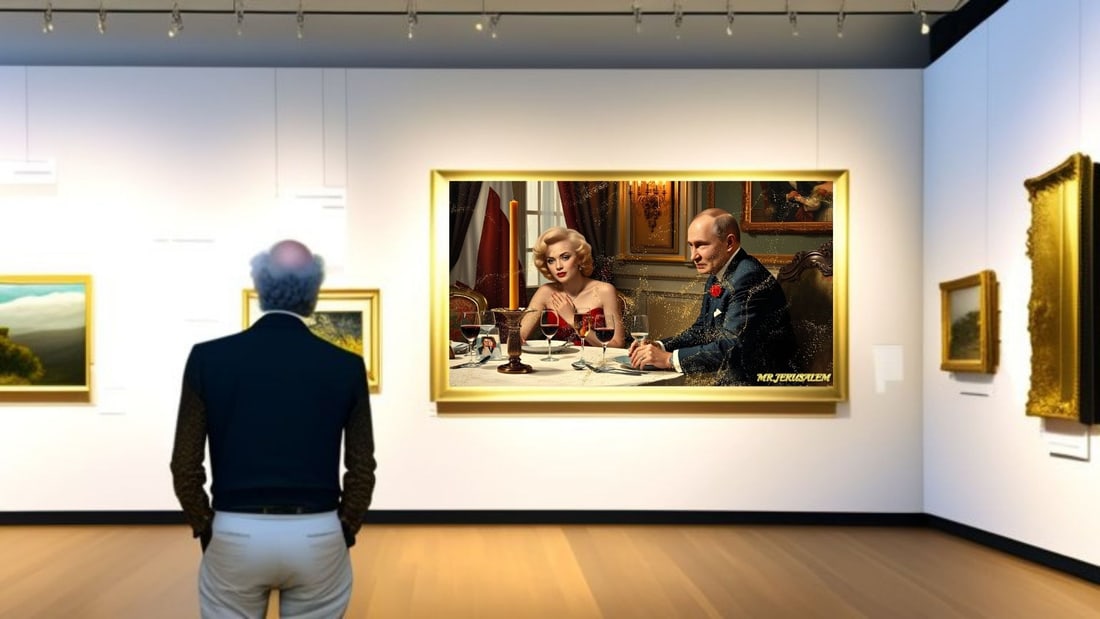 Vladimir Putin - Dinner With Marliyn Monroe-D2, Limited Edition of 50 Pieces, Signed & Numbered - 2