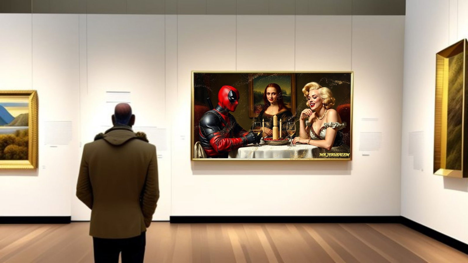 Deadpool Dinner With Mona Lisa & Marilyn Monroe-D2, Limited Edition of 50 Pieces - 2