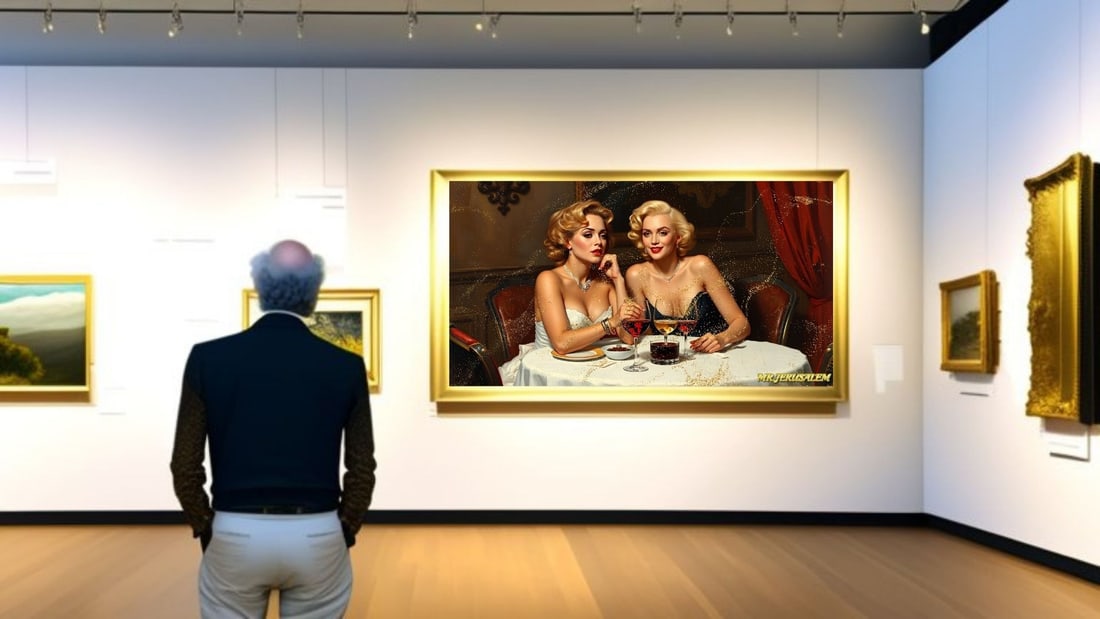 Jennifer Lopez - Dinner With Marilyn Monroe-D1, Limited Edition of 50 Pieces Signed & Numbered - 2