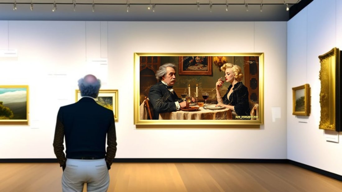 Charles Dickens - Dinner With Marilyn Monroe-D1, Limited Edition of 50 Pieces, Signed & Numbered - 2