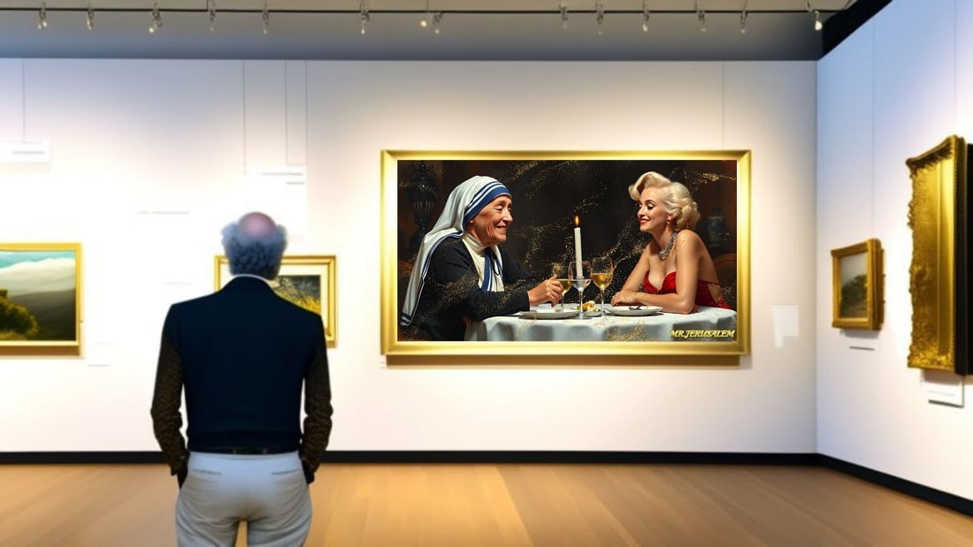 Mother Teresa - Dinner With Marilyn Monroe-D1, Limited Edition of 50 Pieces, Signed & Numbered - 2