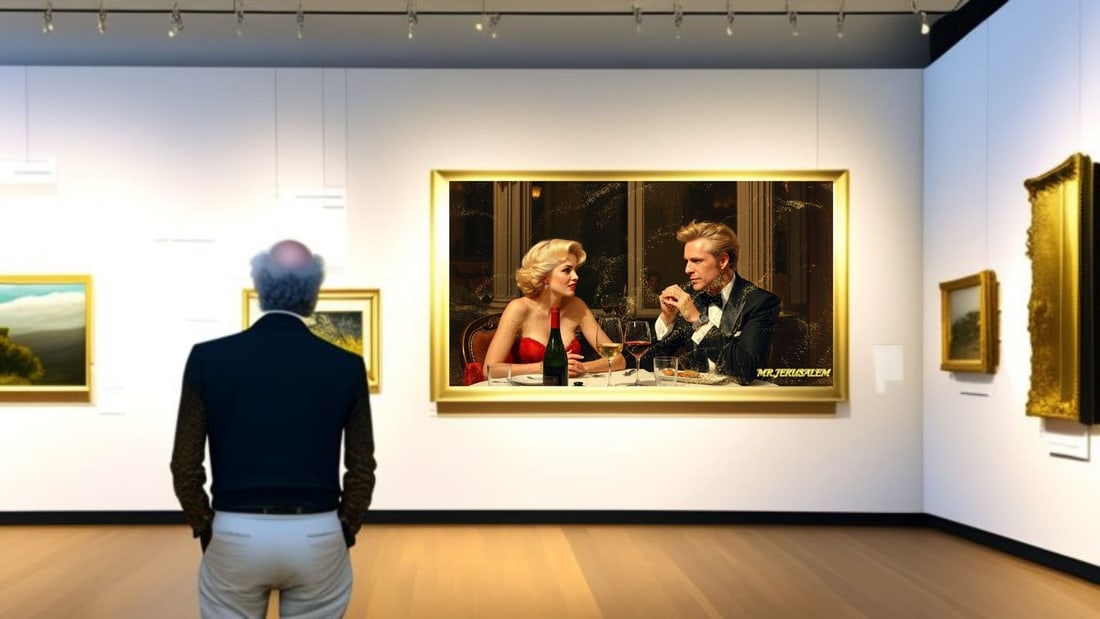 Sting - Dinner With Marliyn Monroe-D1, Limited Edition of 50 Pieces, Signed & Numbered - 2