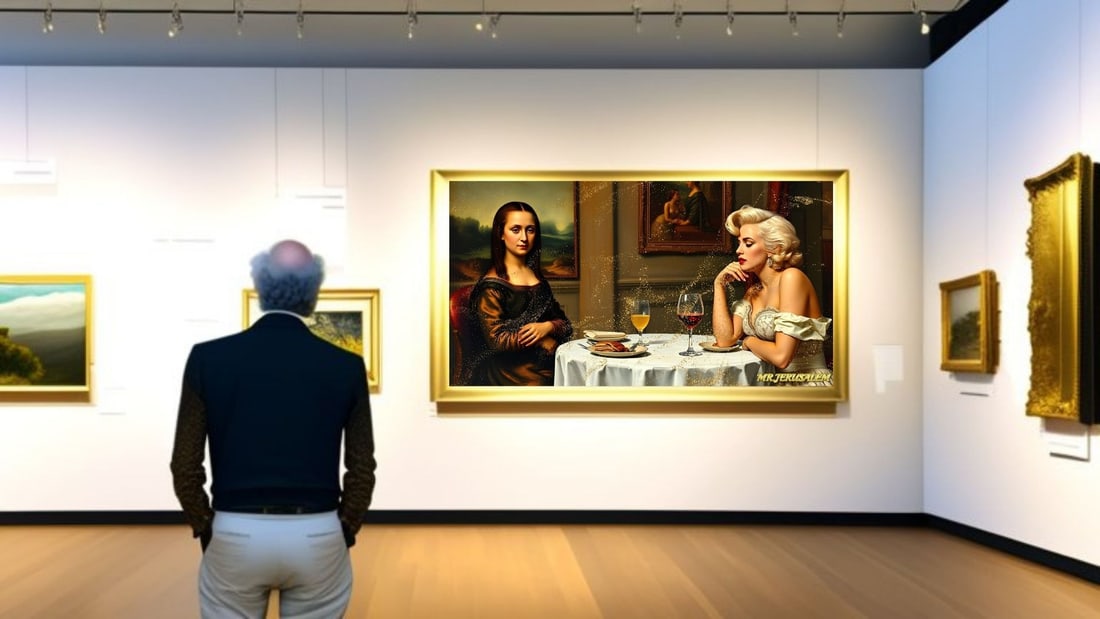Mona Lisa - Dinner With Marilyn Monroe-D2, Limited Edition of 50 Pieces, Signed & Numbered - 2