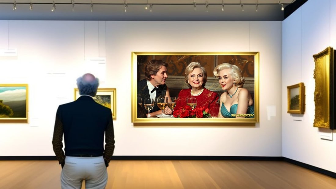 Hillary Clinton - Dinner With Marilyn Monroe-D2, Limited Edition of 50 Pieces,, Signed & Numbered - 2
