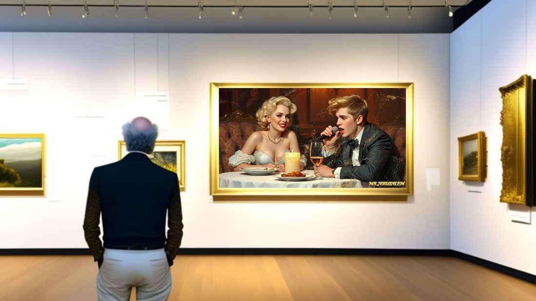 Justin Bieber - Dinner With Marilyn Monroe-D1, Limited Edition of 50 Pieces, Signed & Numbered - 2
