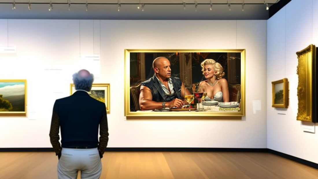 Vin Diesel - Dinner With Marliyn Monroe-D2, Limited Edition of 50 Pieces, Signed & Numbered - 2